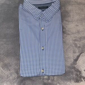 Banana Republic Navy and White Checkered Shirt